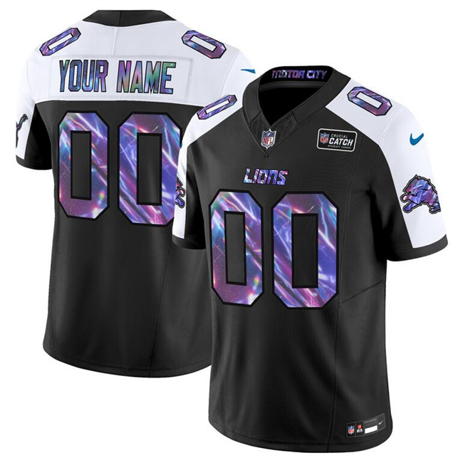 Men's Detroit Lions Active Player Custom Black Alternate 2025 Crucial Catch F.U.S.E. Vapor Limited Stitched Football Jersey Men's Detroit Lions Active Player Custom Black Alternate 2025 Crucial Catch F.U.S.E. Vapor Limited Stitched Football Jersey
